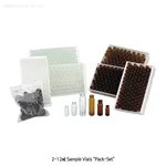 SciLab 샘플 바이알 Pack-Set 2~12㎖ Sample Vials with Black PP Screwcap/Septa