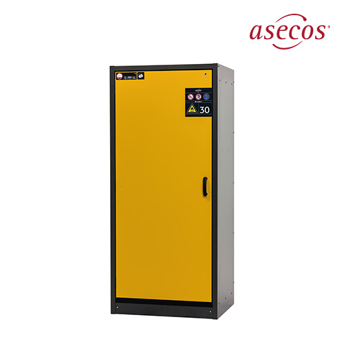 Asecos Q90.195.120 / Q-LINE EN인증 90분용 인화성물질 안전보관 캐비닛 (노랑,선반3개),1193x615x1953mm,424kg,양문형 [1EA]