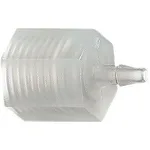 Masterflex Fitting, Clear Polypropylene, Straight, Hose Barb to Threaded Adapter, 1/8` ID x 1/8` NPT(F); 25/PK