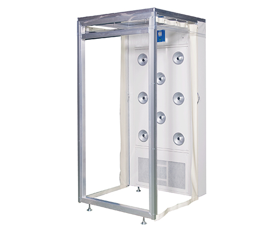 AS ONE Portable Air Shower (Double Row Type with Simplified Booth), 포터블 에어 샤워 (간이부스 부속·2열 타입)