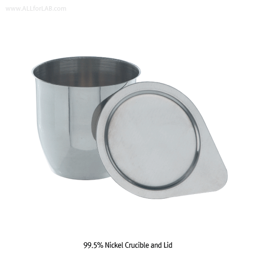 Daihan Science Bochem 99.5% Nickel Crucible and Lid, Corrosion Free, Thick-0.5mm, 1 5~270㎖High