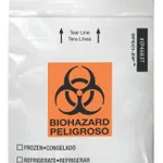 Thermo Fisher Scientific SPECI-ZIP Reclosable Clear Biohazard Bags with Black and Orange Biohazard Warning