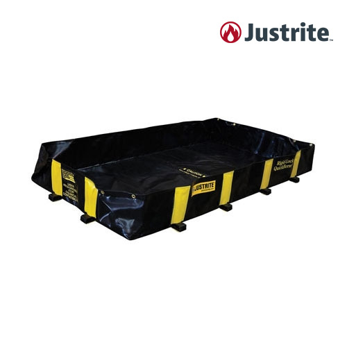Justrite 28512 / 고정/조립형 유출방지 662L 퀵범 (PVC/검정)/610x610x127mm/9.1kg[1EA]