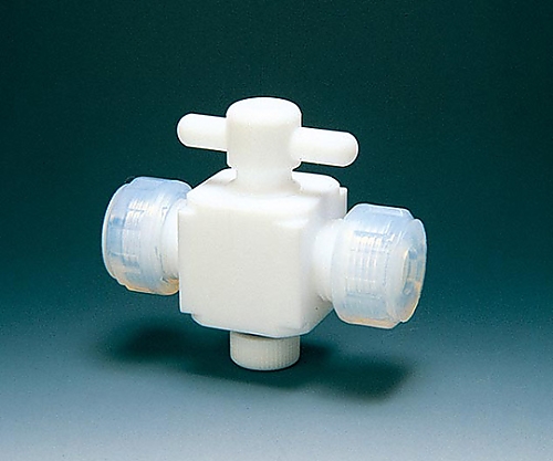 AS ONE All-Teflon® 2-Way Connecting Valve, 올 테프론® 2방향 밸브