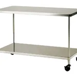 AS ONE Stainless steel Workbench with casters (for light loads), 캐스터형 스테인리스 작업대 (경하중용)