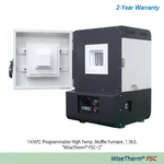 WiseTherm FSC 고온 디지털 전기로 1,450℃ Programmable High-Temp Muffle Furnace
