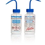 Merck Azlon Multi-Lingual Safety Wash Bottles With Driplok Vapor Venting