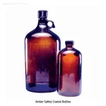 WHEATON Safety Coated Amber Narrow-neck Glass Bottles