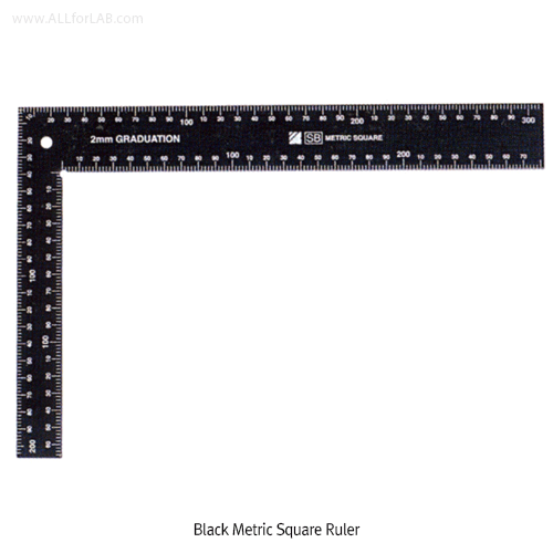 SB Black Metric Square Ruler