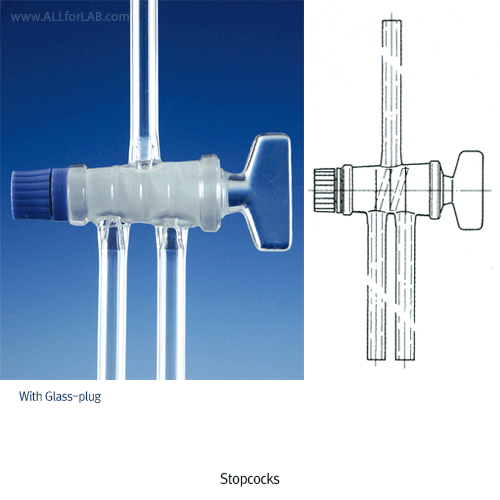 DURAN Stopcock Two-way Boro-glass 3.3