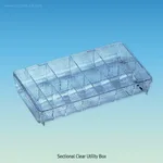 BRAIN PS Sectional Clear Utility Box with Hinged Lid