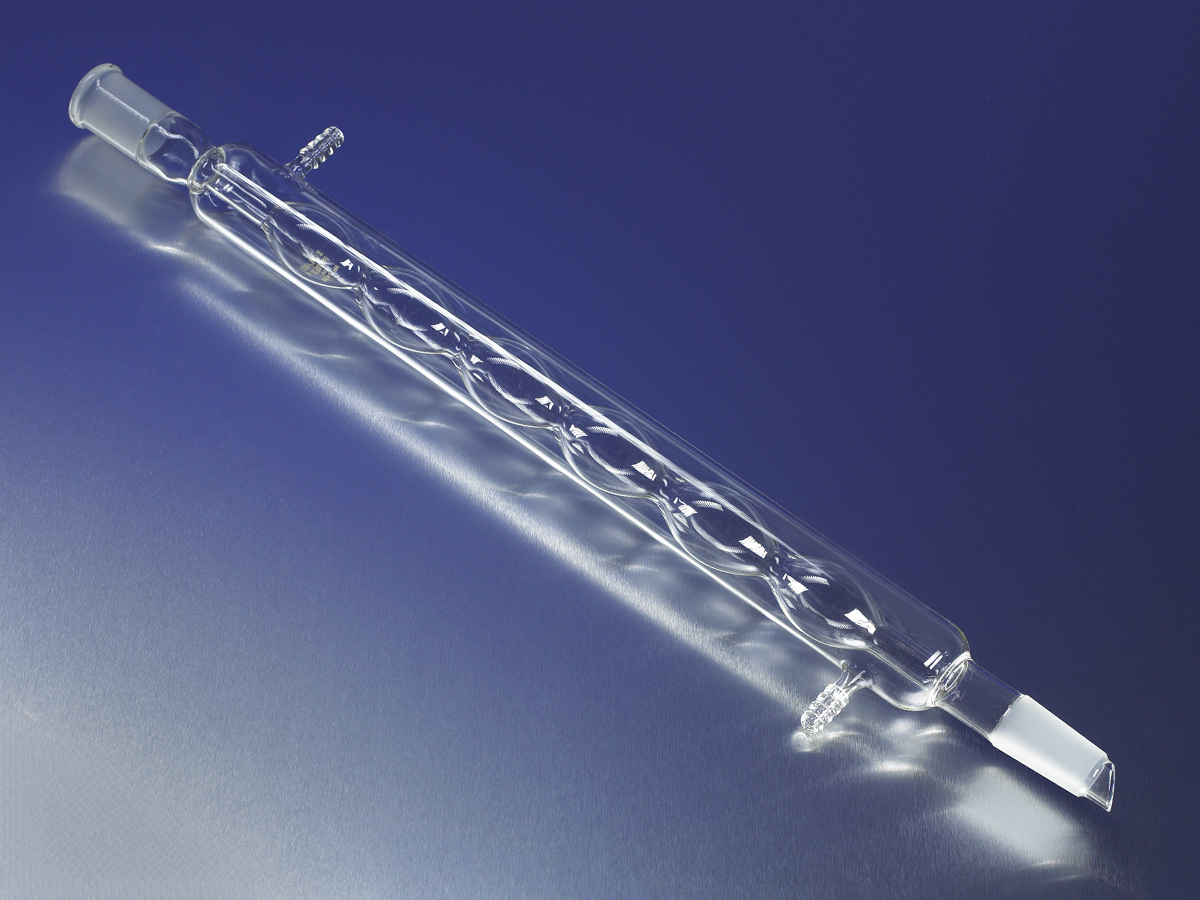 Corning PYREX Bulb Allihn Condensers, Drip Tip, Inner and Outer Standard Taper Joints