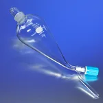 Corning PYREX Squibb Separatory Funnels, Glass Standard Taper Stopper, Rotaflo Stopcock
