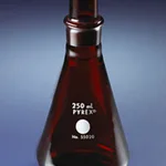 Corning PYREX 250 mL Low Actinic Narrow Mouth Erlenmeyer Flask with PYREX Standard Taper Stopper