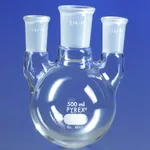 Corning PYREX Three Neck Distilling Flask, Vertical Type, Standard Taper Joints
