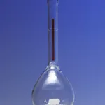 Corning PYREX Class A Lifetime Red Volumetric Flask with PYREX Standard Taper Stopper, To Contain