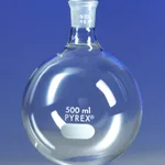 Corning PYREX Short Neck Boiling Flask, Round Bottom, Standard Taper Joint