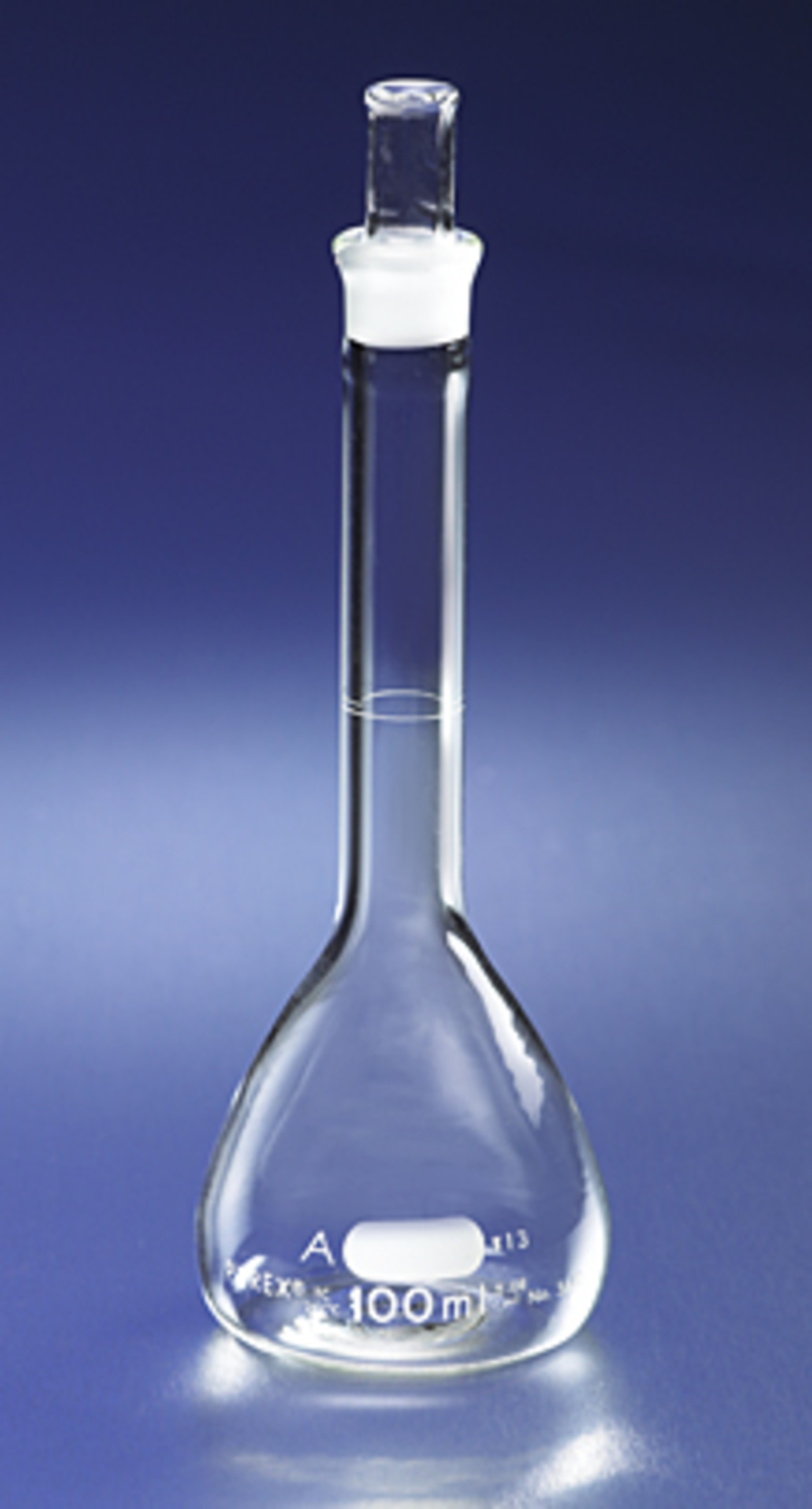 Corning PYREX Class A Volumetric Flasks with PYREX Standard Taper Stopper