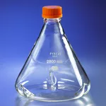 Corning PYREX 2800 mL Fernbach-Style Culture Flask with Baffles and GL45 Screw Cap