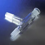 Corning PYREX 75° Angle Three-Way Connecting Adapter, Standard Taper Joints