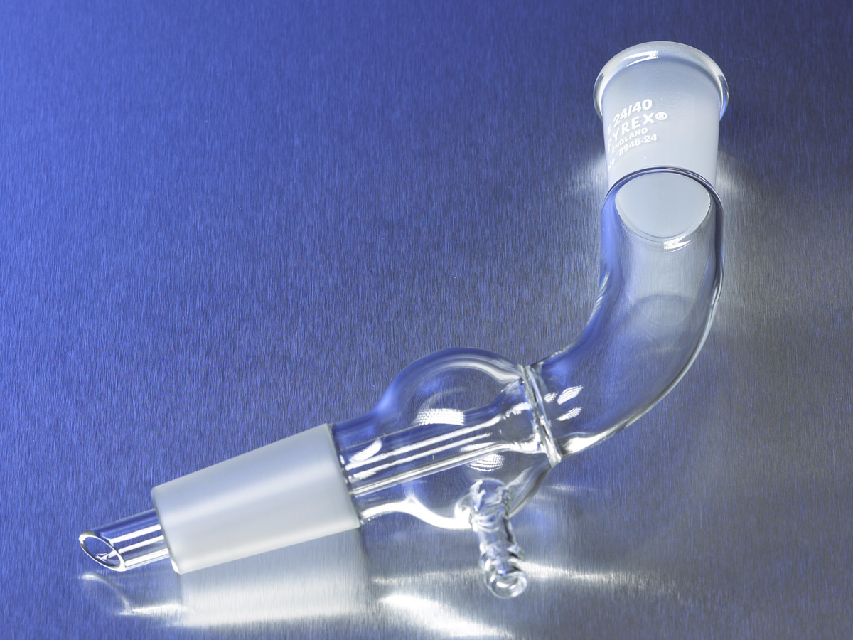 Corning PYREX 105° Angle Vacuum Connecting Adapter with 24/40 Joints