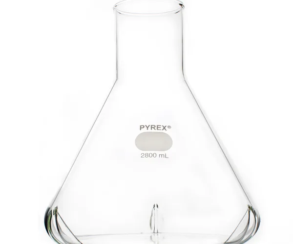 Corning PYREX 2800 mL Fernbach-Style Culture Flask with Baffles