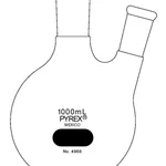 Corning PYREX Replacement 1L Two Neck Boiling Flask