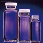WHEATON Clear Glass Wide Neck French Square Bottle