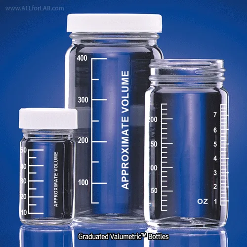 WHEATON Valumetric Clear Straight Sided Fine Graduated Bottle