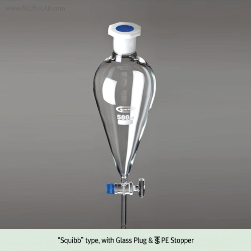 Glassco Pear&Squibb Separatory Funnel