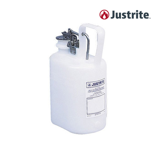 Justrite 12161 / 산/부식성 폐액 안전보관 용기 1갤런 (PE/4L/흰색)/117x324mm/0.8kg[1EA]