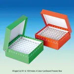 Hinged Lid 81 & 100 holes 4 Color Cardboard Freezer Box