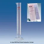 VIT-LAB 투명 PMP 실린더 A-class PMP Red Printed- & Raised- Graduation Cylinder