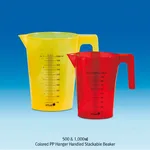 VIT-LAB PP 칼라 메스피처 500 & 1000㎖ Colored PP Hanger Handled Stackable Beaker