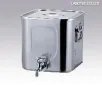 AS ONE Stainless Steel Square Tank with Spigot, SUS304, 하구 각형 탱크