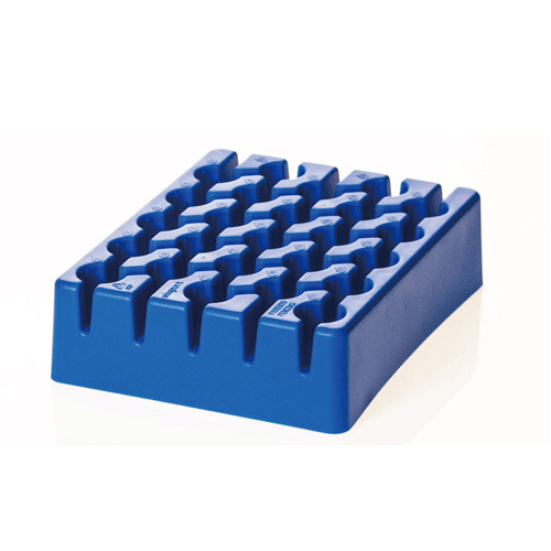 Daihan Science Simport 25-hole 5㎖ Conical Tube Rack, PP, Autoclavable and Freezable, Blue<br>W