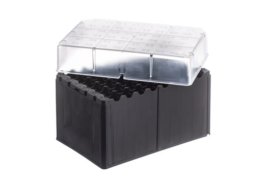 Greiner Bio One CRYO RACK FOR 48 CRYO TUBES 1272XX,BLACK, HIGH RACK WITH LID, NON-CODED