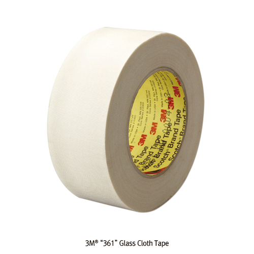 Daihan Science 3M “361” Heat Resistant Glass Cloth Tape, Silicone Adhesive, Clean Removal, -54