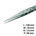 Lklab Korea Perforated Non-Slip SWISS Tweezer / 고정밀 논슬립 트위저, Rubis®, RU-1G SWISS-SA
