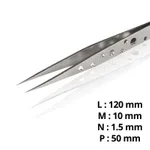 Lklab Korea Perforated Non-Slip SWISS Tweezer / 고정밀 논슬립 트위저, Rubis®, RU-3G SWISS-SA