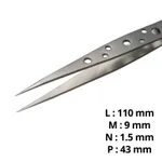 Lklab Korea Perforated Non-Slip SWISS Tweezer / 고정밀 논슬립 트위저, Rubis®, RU-3CG SWISS-SA