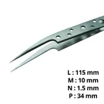 Lklab Korea Perforated Non-Slip SWISS Tweezer / 고정밀 논슬립 트위저, RU-5AG SWISS-SA