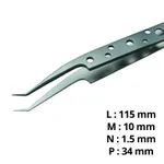 Lklab Korea Perforated Non-Slip SWISS Tweezer / 고정밀 논슬립 트위저, Rubis®, RU-5ARG SWISS-SA