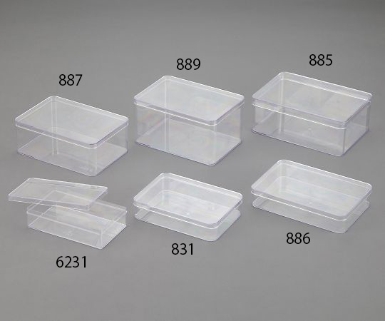 AS ONE Styrene Square Shape Case (Large Type), 스틸렌 각형 케이스 (대형)