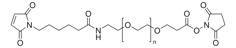 Merck O-[N-(6-Maleimidohexanoyl)aminoethyl]-O'-[3-(N-succinimidyloxy)-3-oxopropyl]polyethylene glycol 3,000