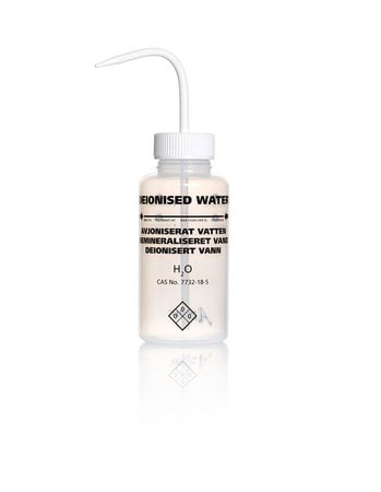 Merck AzlonÂ Multi-Lingual Safety Wash Bottles With Driplok Vapor Venting
