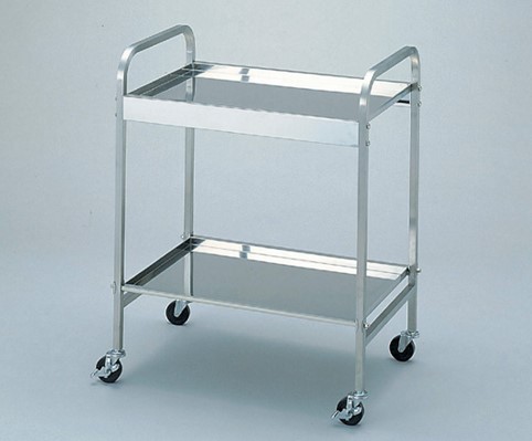 AS ONE Cleanroom Cart, SUS, 스테인리스 카트, 클린룸용 2단