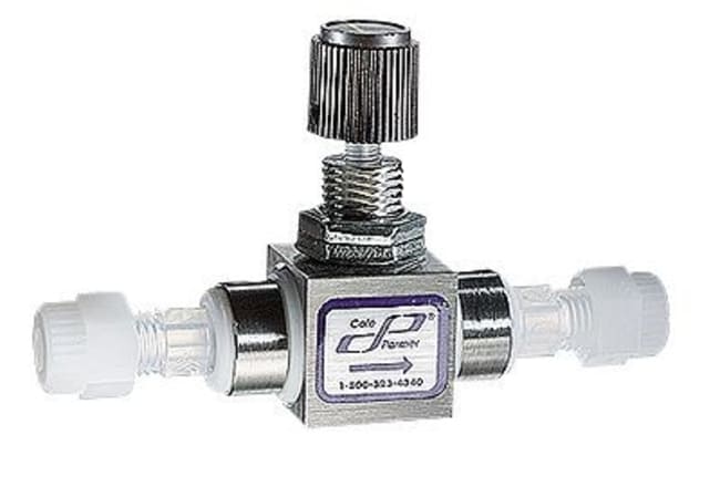 Thermo Fisher Scientific Cole-Parmer Multi-Turn 316 SS Needle NPT(F) Valve, 1/8 in., 130mL/min Water