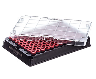 Greiner Bio One CRYO.S BIOBANKING TUBES, 300 µL, 2D CODES,RACK WITH 96 CAPPED TUBES, WITH SCREW CAP RED, STERILE, 5 RACKS/BAG, 1 MANUAL CAPPING TOOL