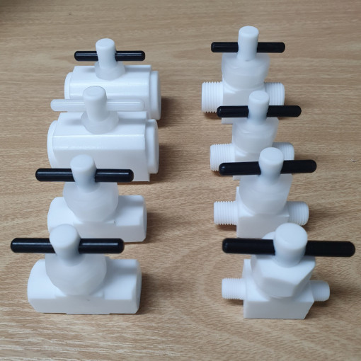Viko Science PTFE 테프론 2-way 밸브 Tap 타입 아답터 [파이프 테플론 teflon 볼밸브] ballvalve valve 2-wayvalve PTFE